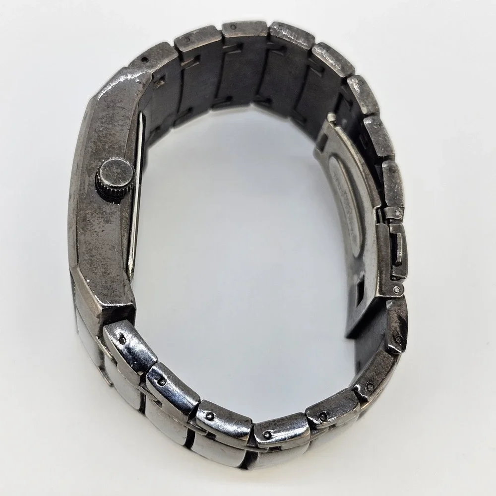 Men's Diamond Analog Watch 35MM Black Dial Black Bracelet Band 6